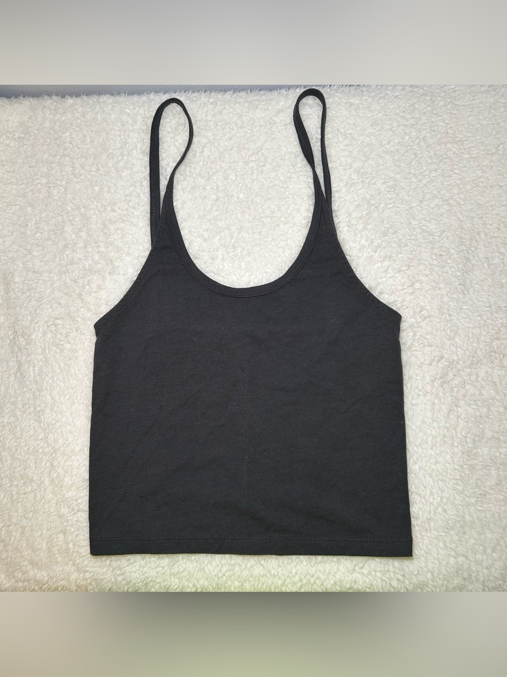 American Eagle Scoop Neckline Black Tank Top Small